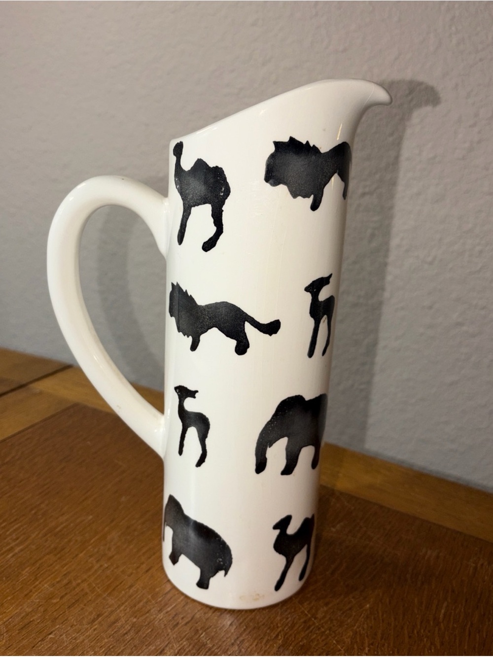 Loucarte Decorative Animal Print Pitcher from Portugal